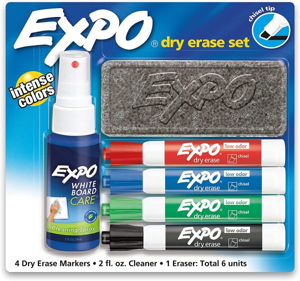 EXPO Low Odor Dry Erase Marker Starter Set