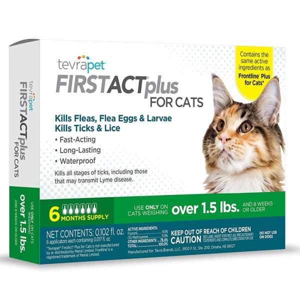 FirstAct Plus Flea and Tick Prevention for Cats 1.5 lbs and Over