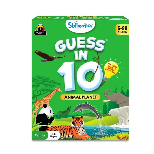 Skillmatics Card Game – Guess in 10 Animal Planet, Perfect for Boys, Girls